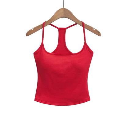 Variant image for Kvinnors Sporttopp Racerback Andningsbar Bomullsmix-4