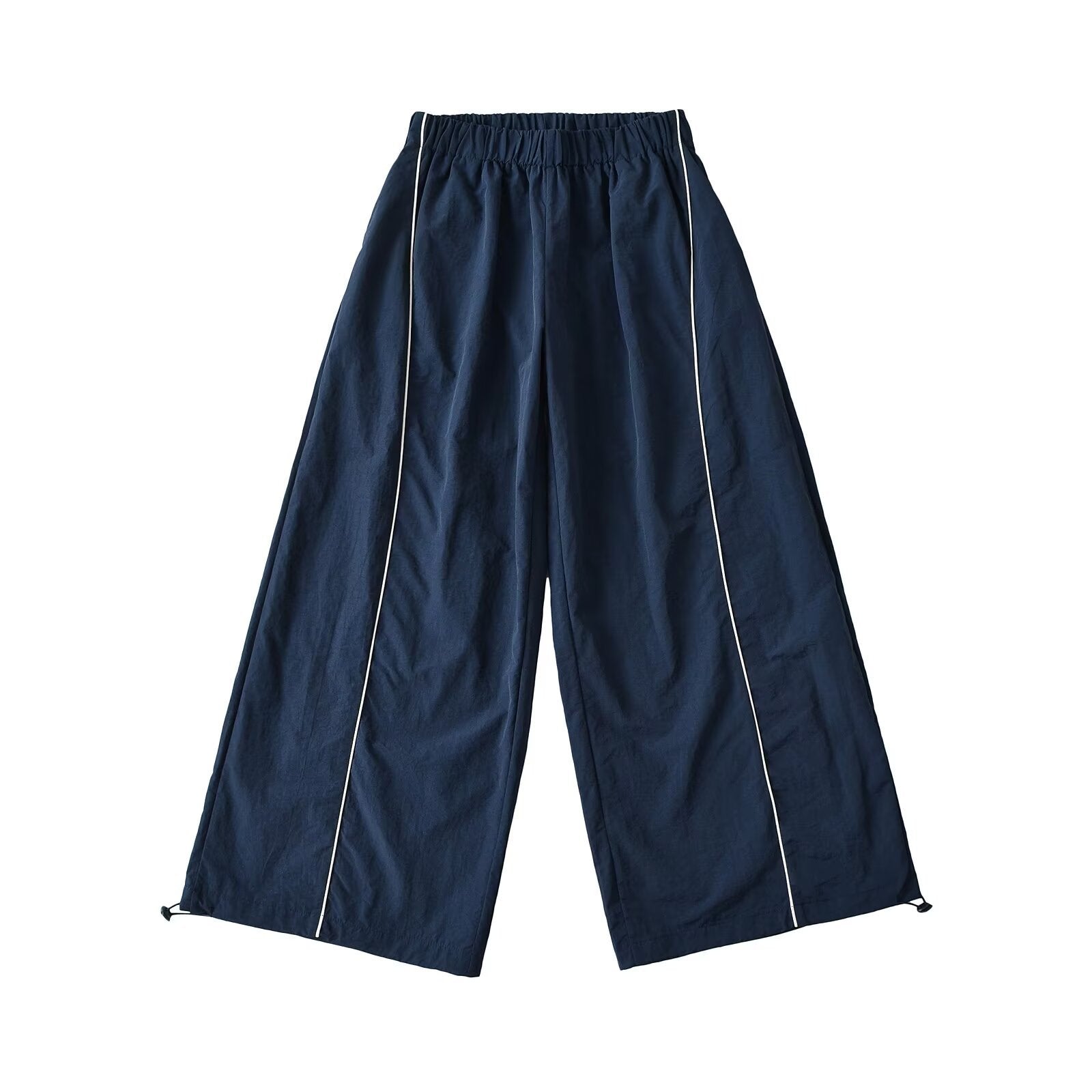 Dam Fritidsbyxor Bred Ben Elastiskt Midjeband Andningsbart Material 6