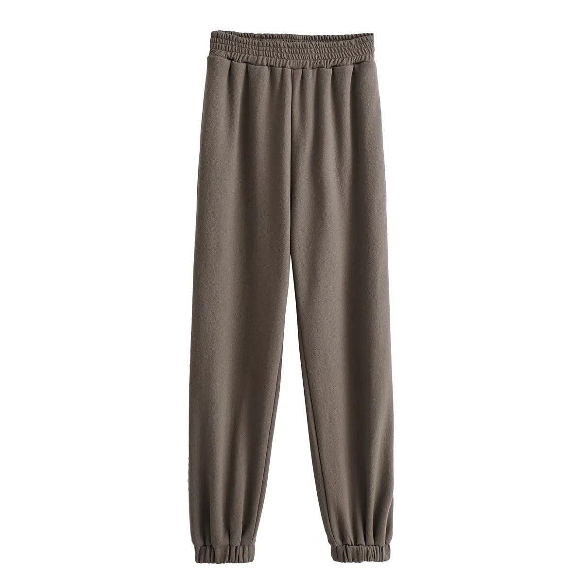 Fritidsbyxor Dam Med Elastiskt Midjeband Smal Ben Mjukt Tyg 6