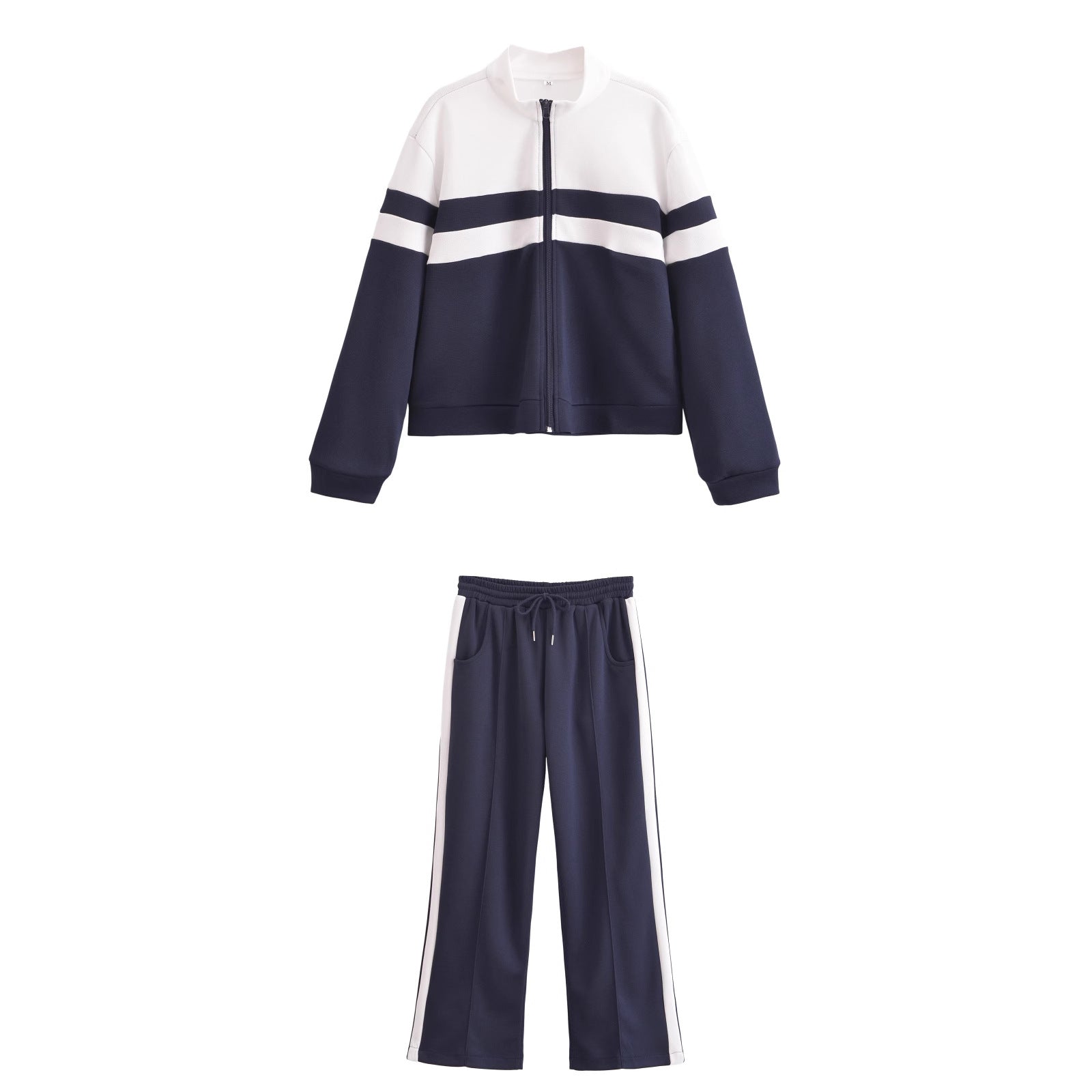 Dam Kapp Top och Medelhöga Byxor i Högkvalitativ Polyester och Elastan-2