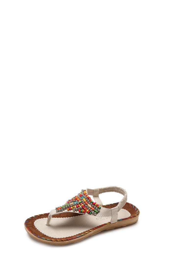 Kvinnors Sandaler med Pärldesign och Lätt Sulkonstruktion – Bekväma och Eleganta för Sommarens Utflykter 8