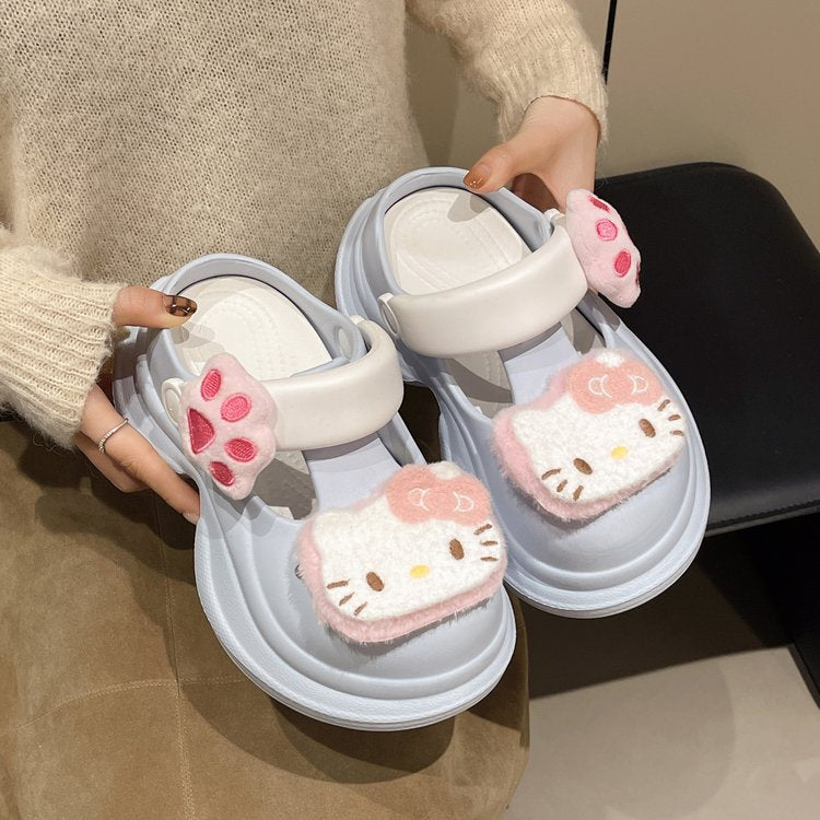 Sandaler Dam med Justerbara Remmar och Kattmotiv – Syntetiskt Läder, Bekväm och Lätt Design 10