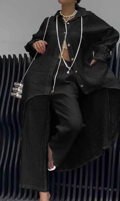Variant image for Herr Oregelbunden Hemdräkt Lång Ärmar Polyester-1