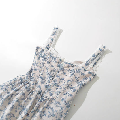 Kvinnors Miniklänning Blommig Design Justerbara Spaghettiband Andningsbart Tyg 3