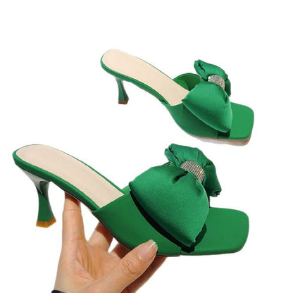 Kvinnors Pantoletter Slingdesign med Kristallsmycken Syntetiskt Material 6