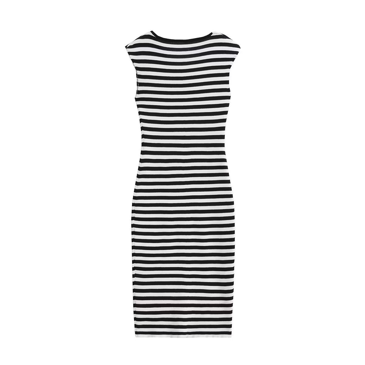 Kvinnors Bodycon Klänning Asymmetrisk Nacke Stickad-5