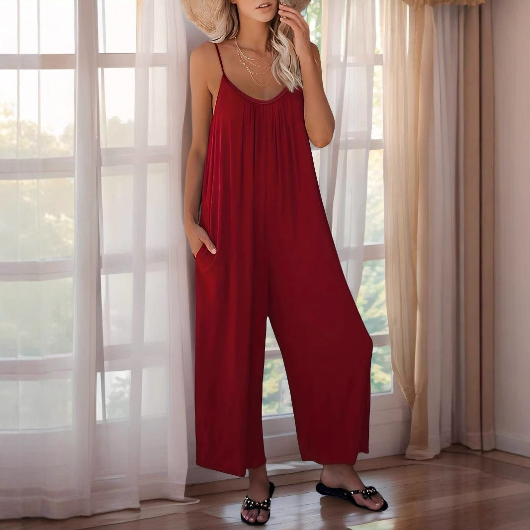 Kvinnors Jumpsuit Löst Snitt Andningsbart Material 1