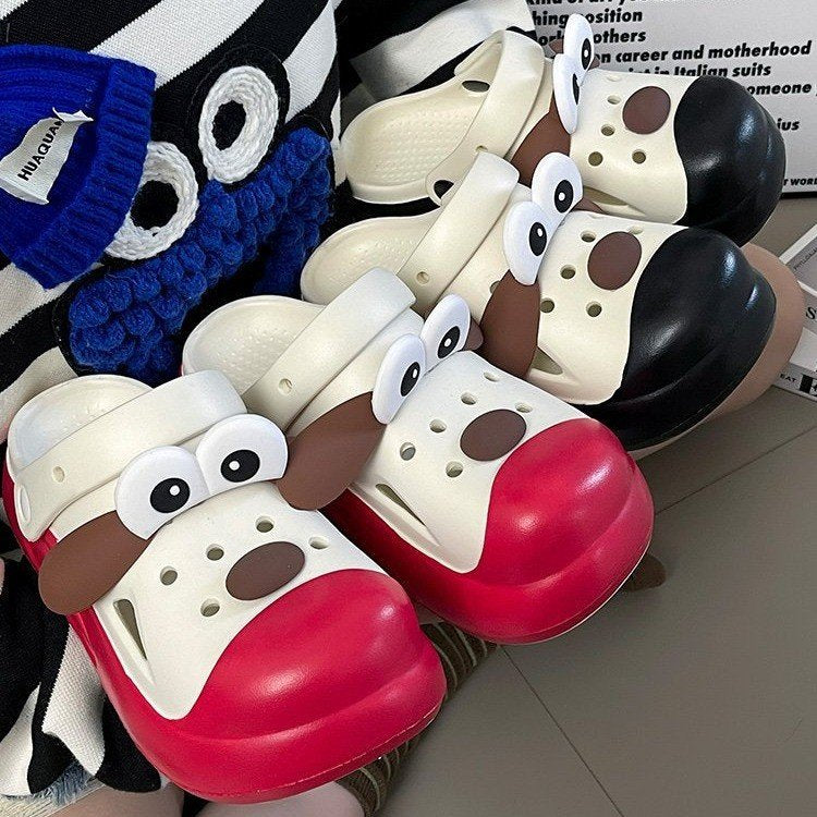Badskor Dam Djurdesign Lätt Plast med Gummisula för Strand och Pool 5