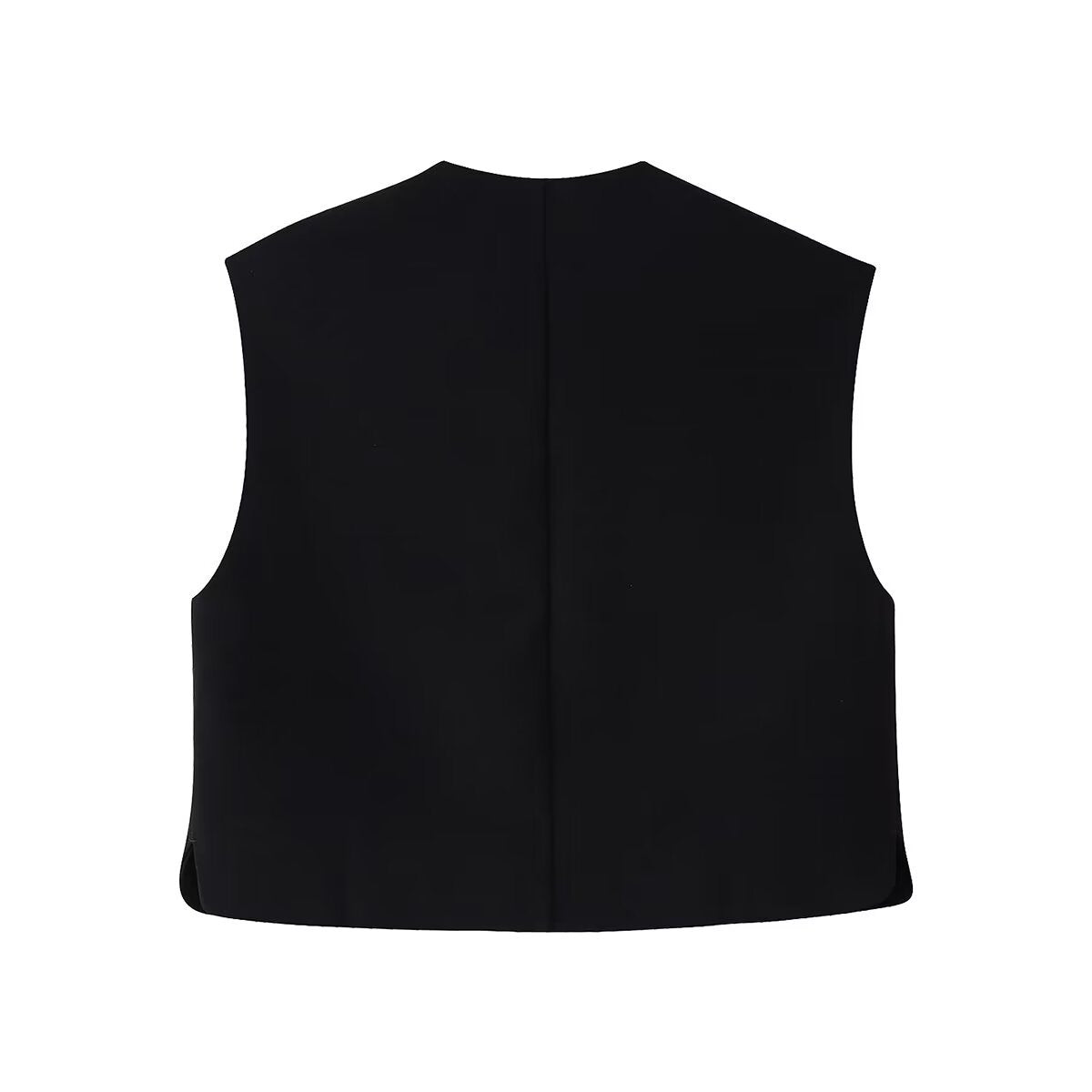 Dam Cardigan Väst Ärmlös 100% Polyester med Långa Byxor-3