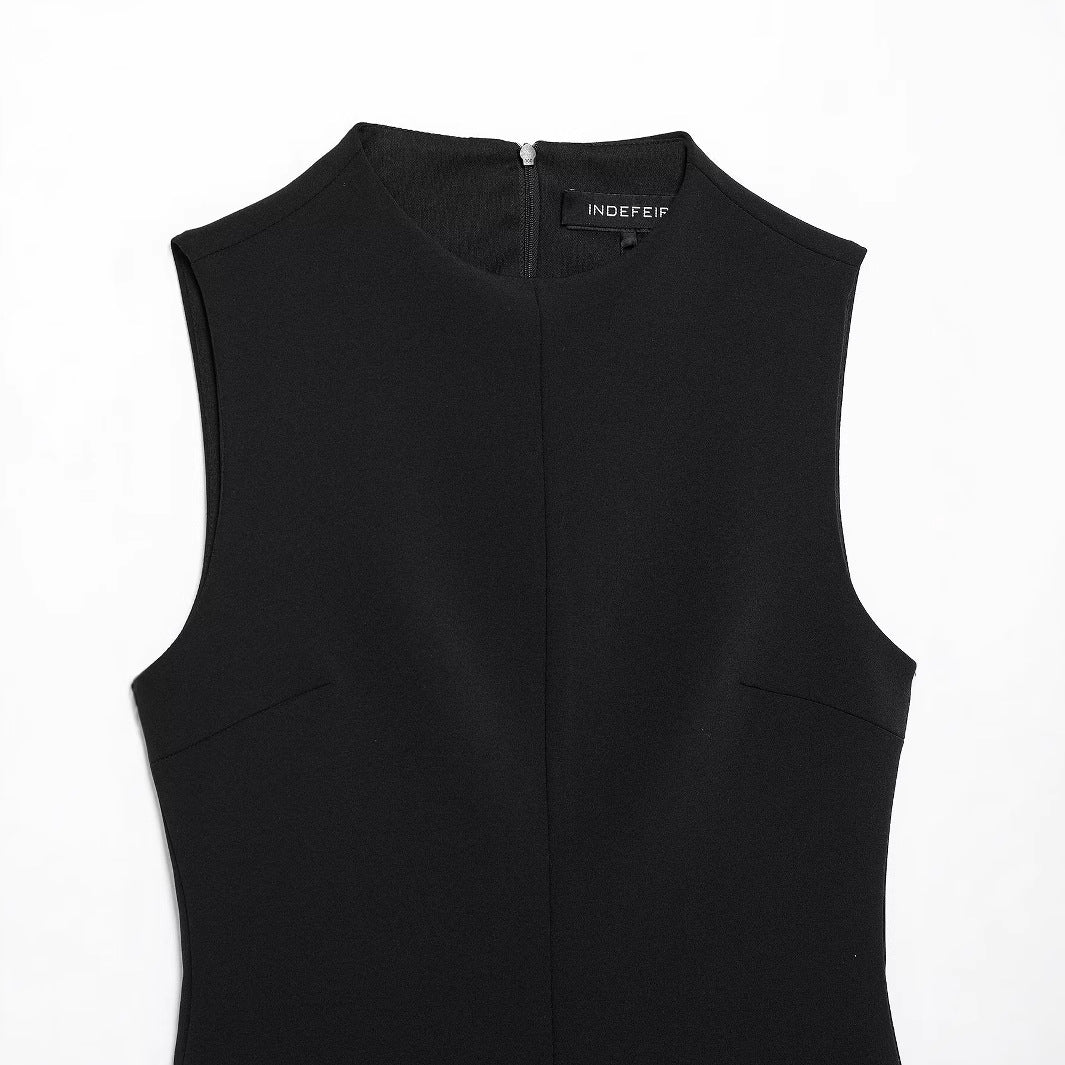 Dam Klänning A-Linjeformad Patchwork Polyester-4