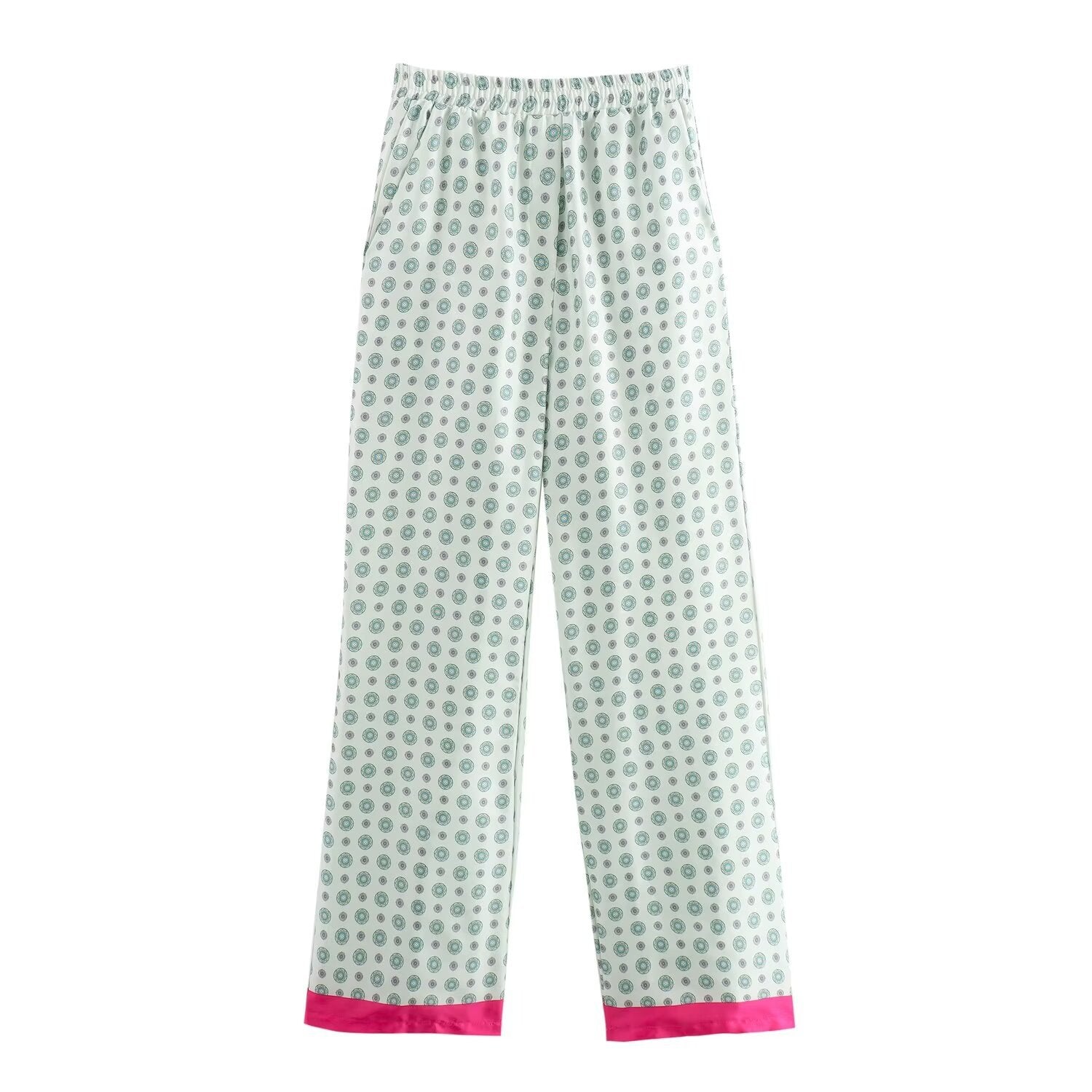 Variant image for Herr Pyjamas Set Långärmad Punkttryck Mjuk Bomull-5