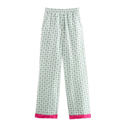 Variant image for Herr Pyjamas Set Långärmad Punkttryck Mjuk Bomull-5