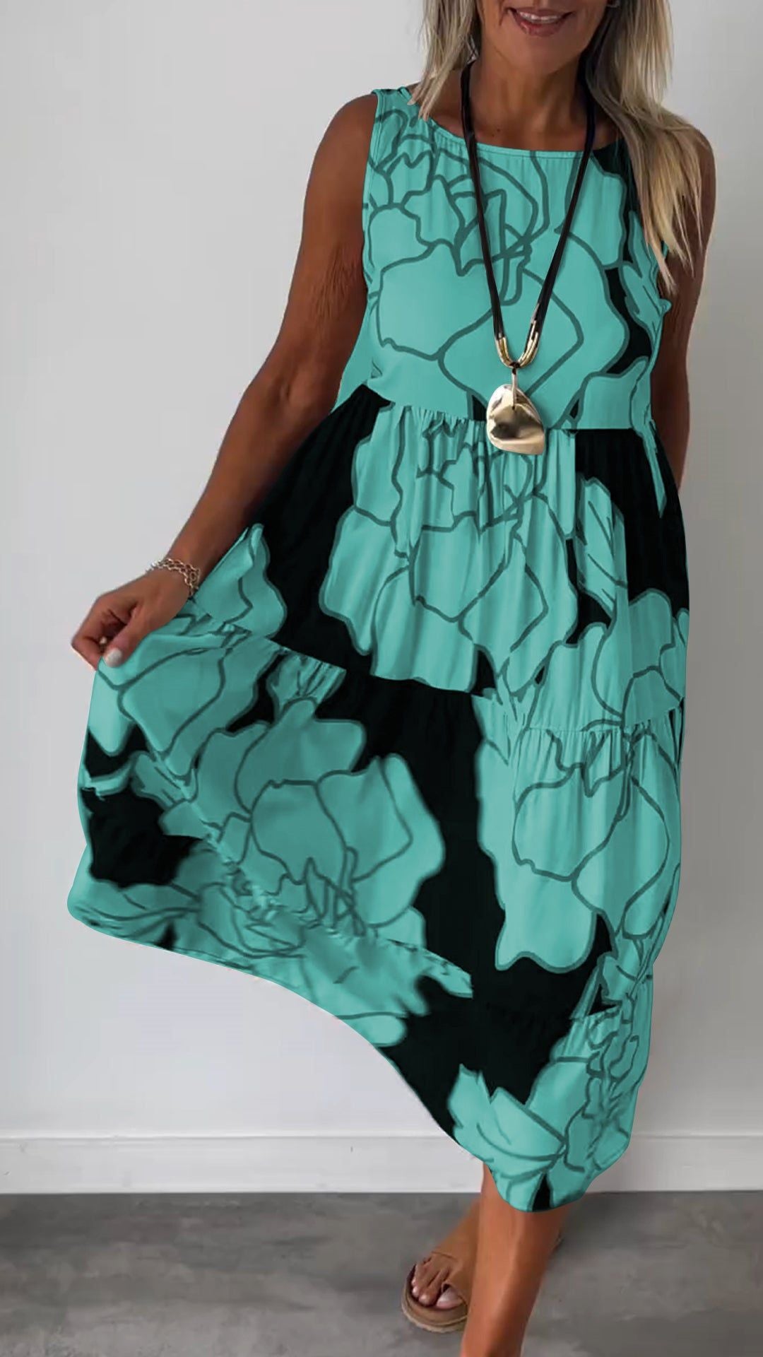 Variant image for Fina Dam Klänningar Viskos Mångsidig Stil Elegant Silhuett-19