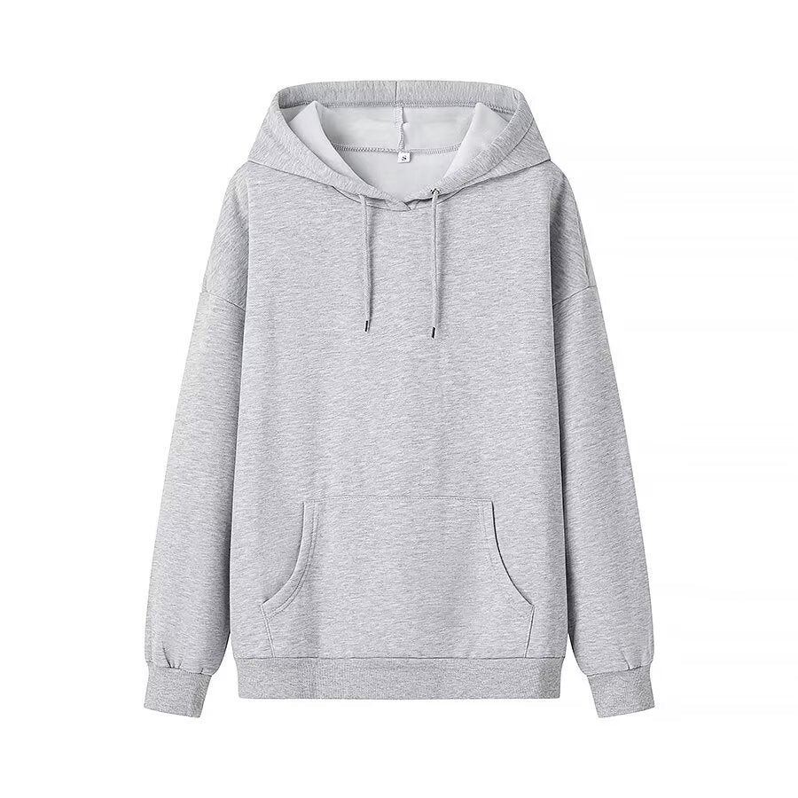 Kvinnors Hoodie Avslappnad Snitt Bomullsmix 1