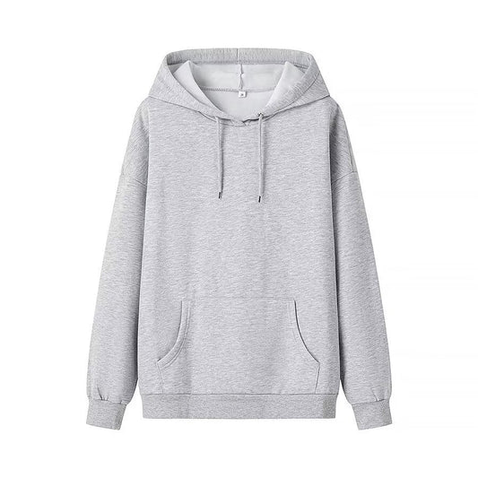Kvinnors Hoodie Avslappnad Snitt Bomullsmix 1