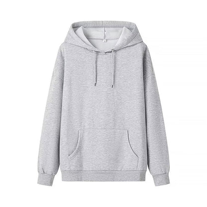 Kvinnors Hoodie Avslappnad Snitt Bomullsmix 5