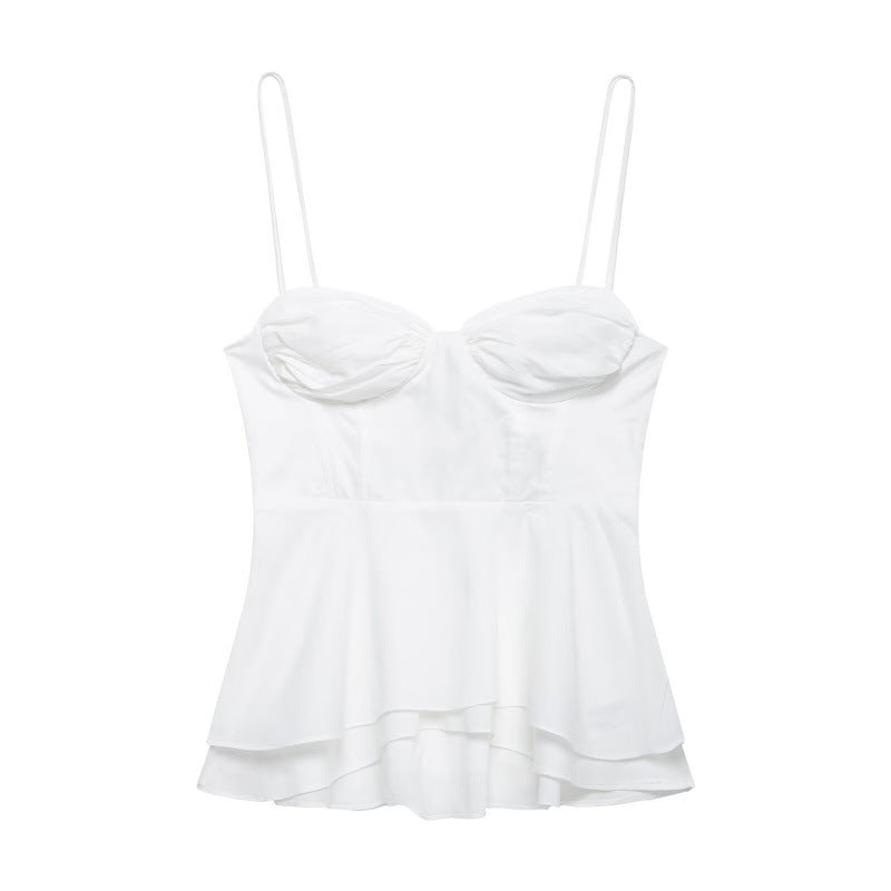 Variant image for Dam Korsett Topp Streetwear Polyester 3D Effekt Extra Långa Ärmar-1