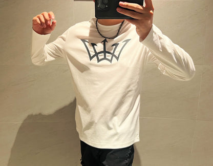 Variant image for Dam Skjorta Långärmad Cirkulär Halsringning Geometriskt Mönster Bomull-5