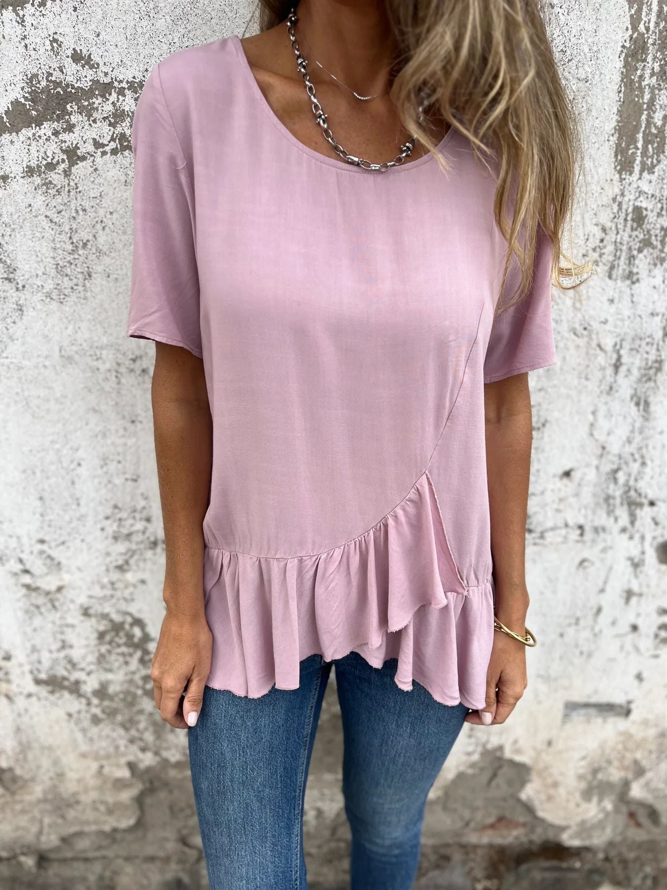 Variant image for Kvinnors T-shirt Färgblock Bomull-13