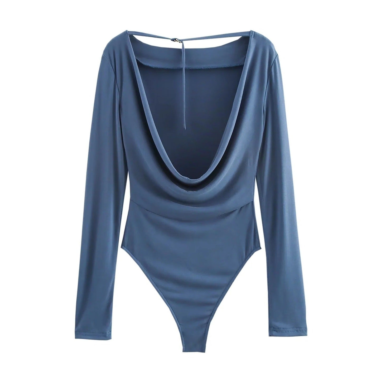 Dam Bodysuit Långärmad Modern Design Elastisk 2