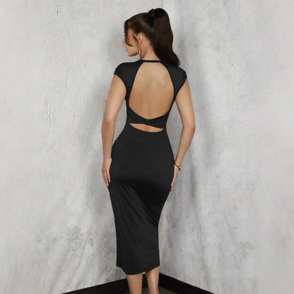 Dam Långklänning A-Line Enfärgad 100% Polyester för Fest och Bröllop-4