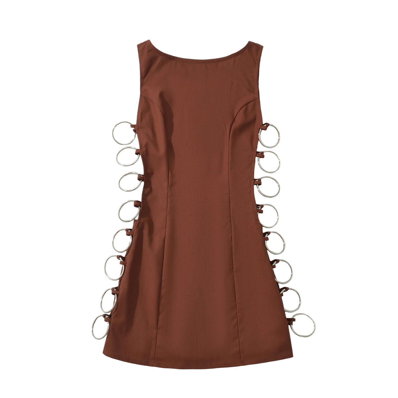 Kvinnors Klänning Figur-huggande Med Unika Ringdetaljer Högkvalitativt Tyg-1