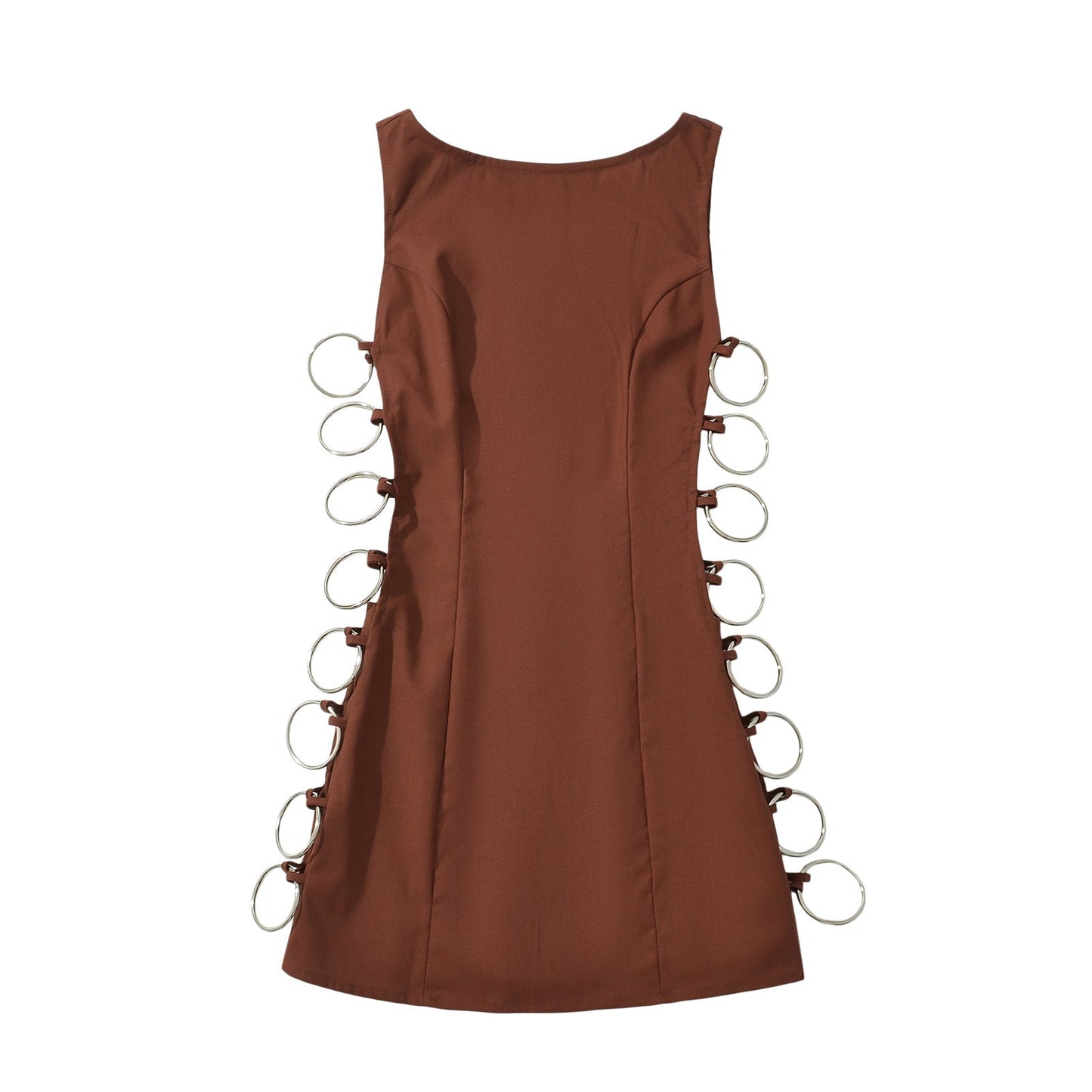 Variant image for Kvinnors Klänning Figur-huggande Med Unika Ringdetaljer Högkvalitativt Tyg-1