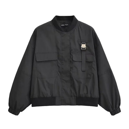 Variant image for Damjacka Avslappnat Snitt med Fickor Andningsbart Material-1