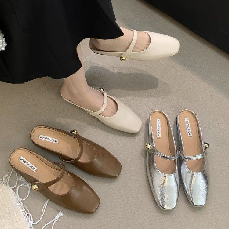 Dam Slingback Pumps i Metallisk Stil med Justerbar Design – Elegant Spetsig Form för Mångsidiga Tillfällen 2