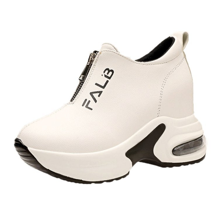 Variant image for Kvinnliga Kilsneakers med Blixtlås Syntetiskt Läder Dämpning-2