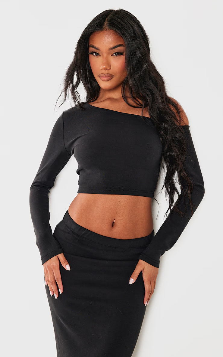 Variant image for Kvinnors Off-Shoulder Klänning Slim Fit Mjölksilk-1