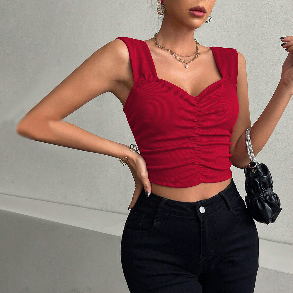 Dam Topp Slim Fit Viskosfiber Spaghetti Band-4