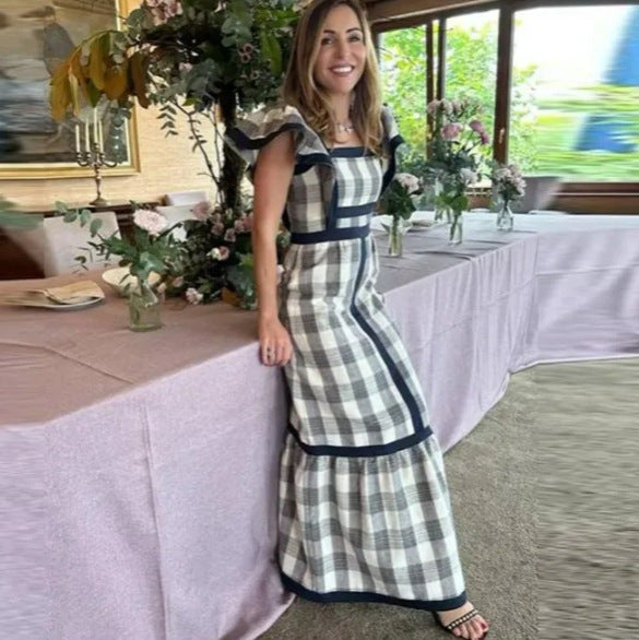 Kvinnor Klänning Lekfull Ruffles Lätt Tyg-5