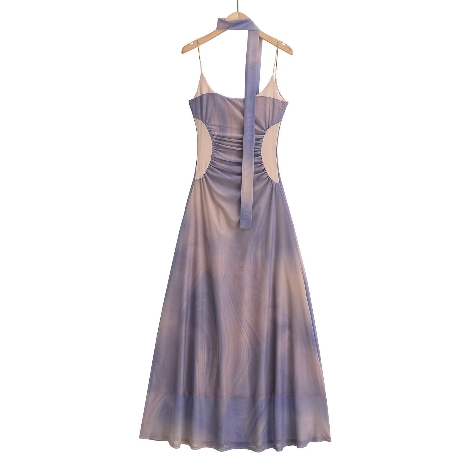 Variant image for Dam Maxiklänning Flödande Tyg med Wrap Detalj-1