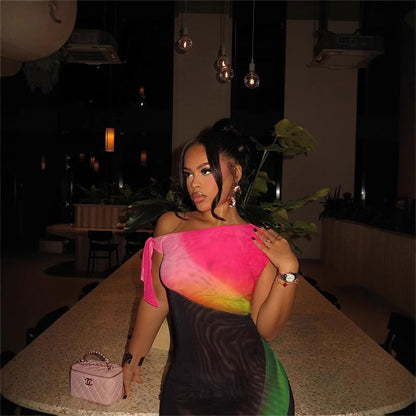 Damklänning Bodycon Asymmetrisk Hals Lång Polyester-5