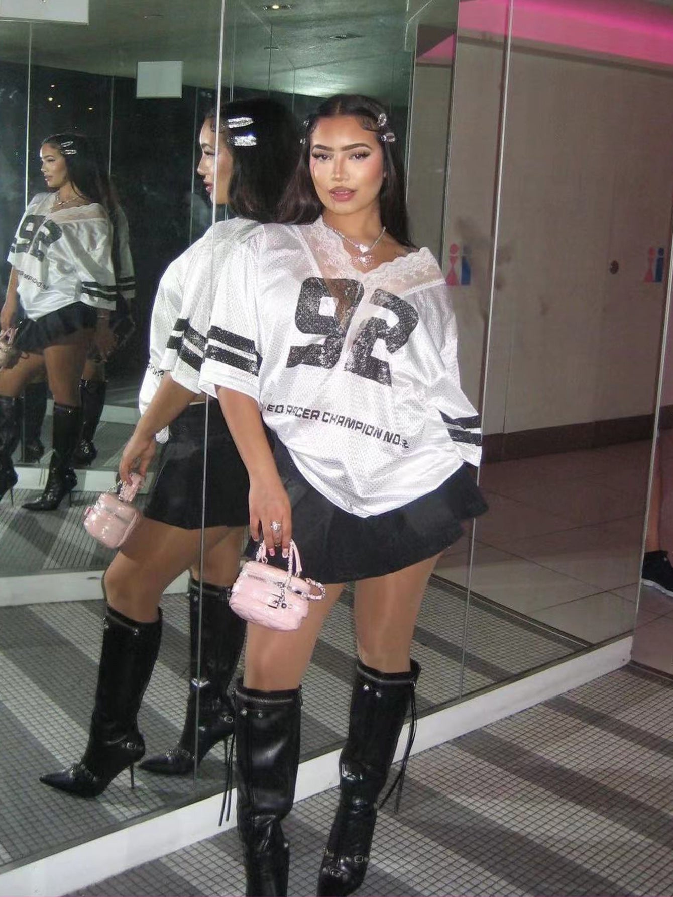 Variant image for Dam T-shirt V-ringad Casual Polyester Spandex-1