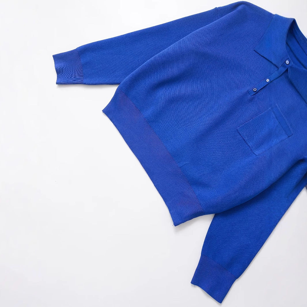 Dam Tröja med Polokolv och Bröstficka – Mjukt Tyg, Justerbar Passform, Perfekt för Vardags och Formella Tillfällen 4