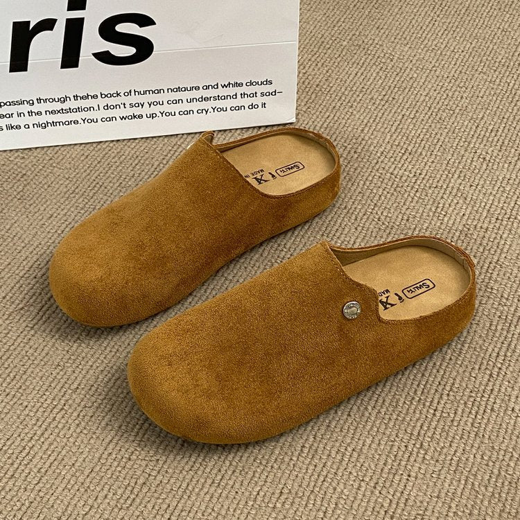 Kvinnors Hushållerskor Mjuk Velour Andningsbar Gummisula 9