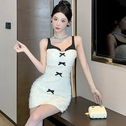 Kvinnors Bodycon Klänning V-Hals Ärmlös Polyester-3