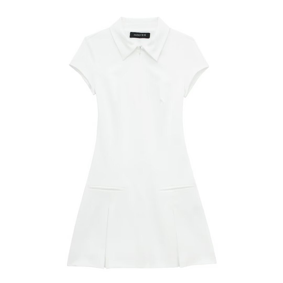 Kvinna A-Line Klänning Urban Stil Polyester-4