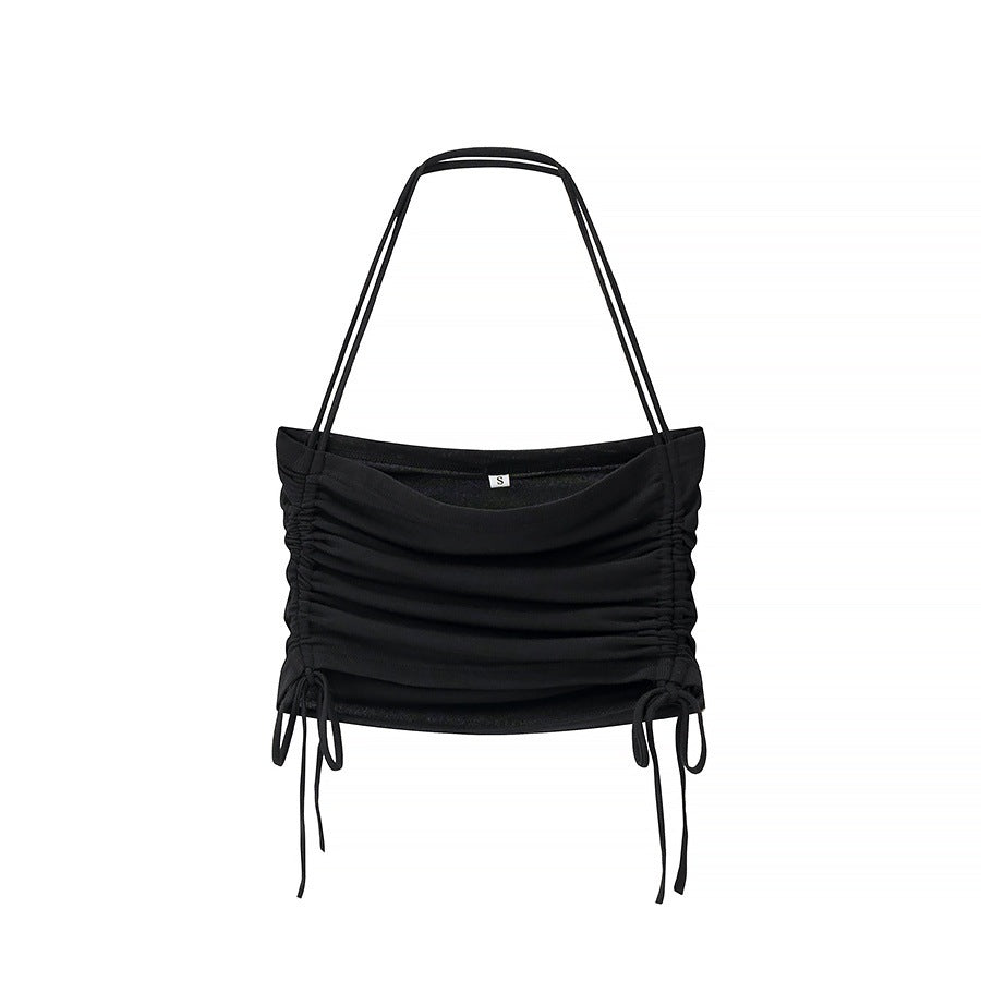 Kvinnors Topp Wrap Design Justerbart Andningsbart Tyg 9