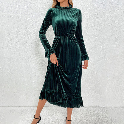 Dam A-linjekjol Maxi Högkvalitativt Tyg-2