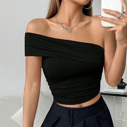 Dam Tank Top Slim Fit Sticked Mjuk Tröjtyg-5