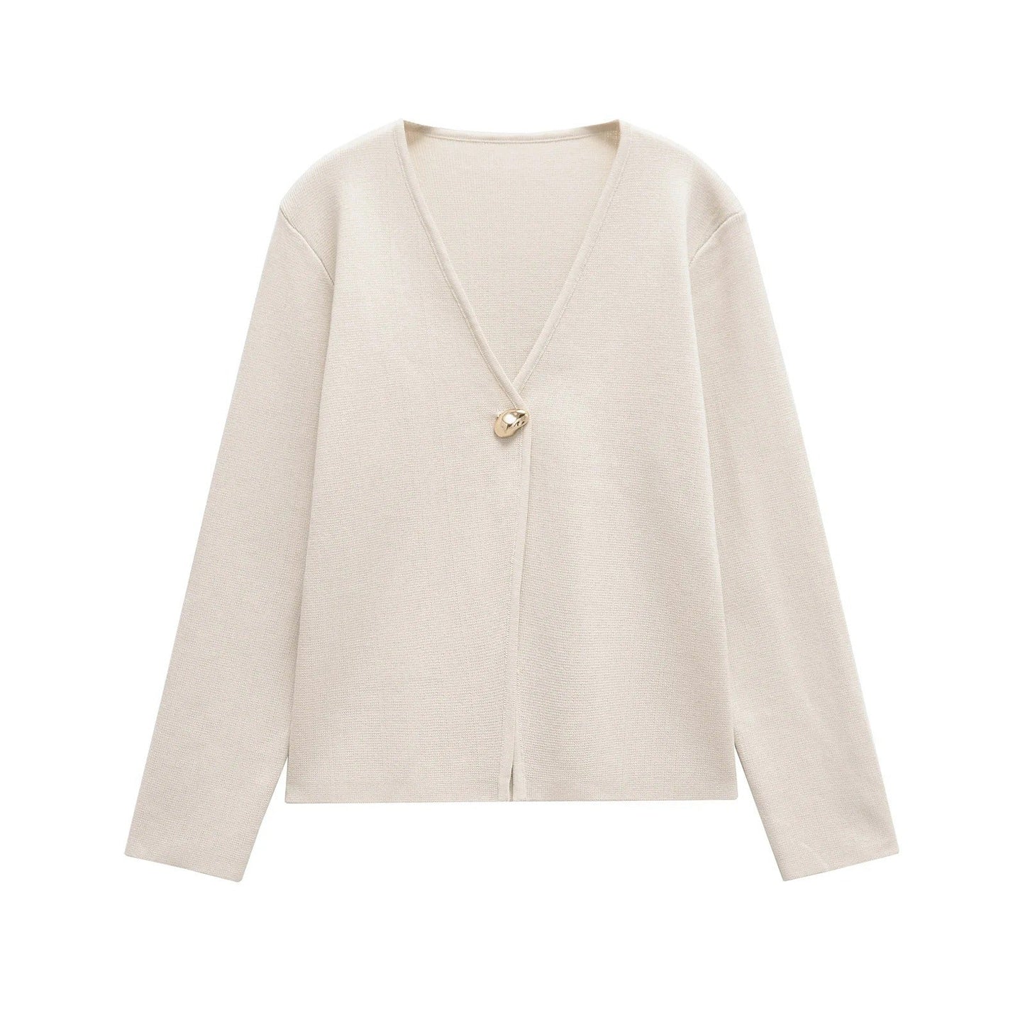 Variant image for Kvinnors Cardigan V-Hals Mjuk Stickad Komfortabel Design-1