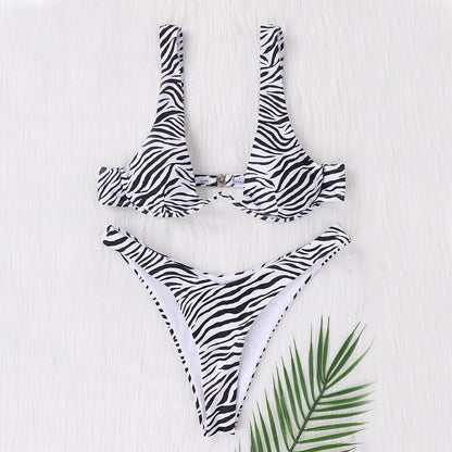 Variant image for Damtriangelbikini Houndstooth Design Elastiskt Tyg-2