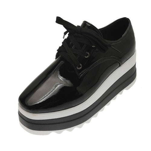 Kvinnor Platå Sneakers Trendig Syntetmaterial med Bekväm Sula 1