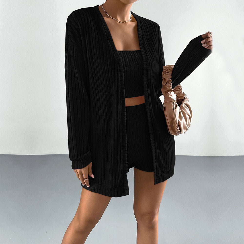 Lång Svart Kofta Dam i Mjuk Ullblandning – Avslappnad Passform, Maskintvättbar, Perfekt för Vardagsbruk 2