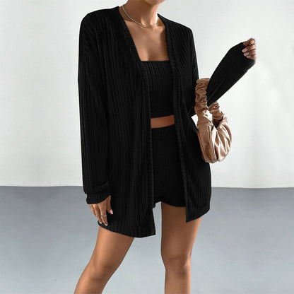 Lång Svart Kofta Dam i Mjuk Ullblandning – Avslappnad Passform, Maskintvättbar, Perfekt för Vardagsbruk 2