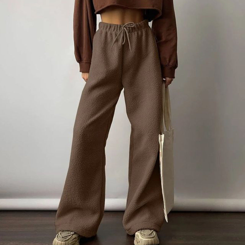 Kvinnors Bredbyxor Löst Snitt Mjuk Tyg-2