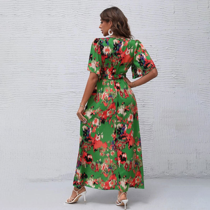 Dam Långklänning Asymmetrisk Polyester för Fest-5